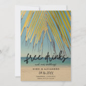 トロピカルビーチフォトデスティネーションウェディング セーブザデート (正面)