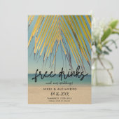 トロピカルビーチフォトデスティネーションウェディング セーブザデート (スタンド正面)