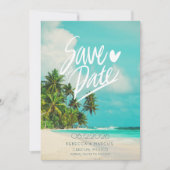 トロピカルビーチフォトデスティネーションウェディング セーブザデート (正面)