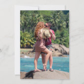 トロピカルビーチフォトデスティネーションウェディング セーブザデート (裏面)