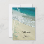 トロピカルビーチフラットサンキューノートカード サンキューカード (正面)