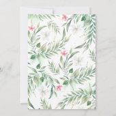 トロピカルビーチフラワーズバースデーパーティー 招待状 (裏面)