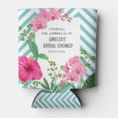 トロピカルビーチフラワーブライダルシャワー 缶クーラー (正面)