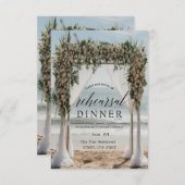 トロピカルビーチフローラアルバーリハーサルディナー 招待状 (正面/裏面)