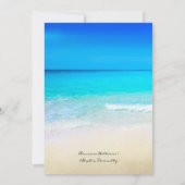 トロピカルビーチフローラルウェディング 招待状 (裏面)