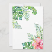 トロピカルビーチブライダルシャワー招待 招待状 (裏面)