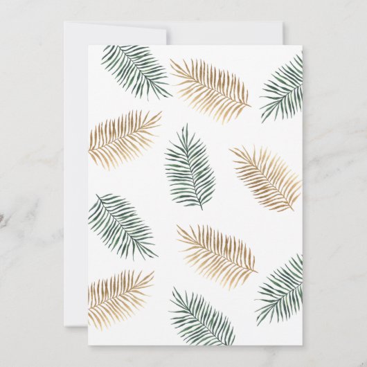 トロピカルビーチブライダルシャワー招待 招待状 (裏面)