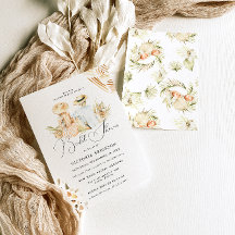 トロピカルビーチブライダルシャワー招待