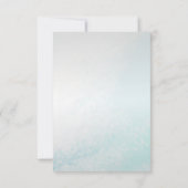 トロピカルビーチブルーグリッターパーム結婚ズ 招待状 (裏面)