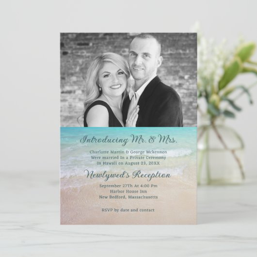 トロピカルビーチプライベートウェディングレセプション招待状 招待状 (スタンド正面)