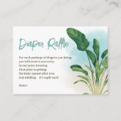 トロピカルビーチベビーオンボードサーフオムツラッフル エンクロージャーカード (正面)