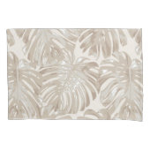 トロピカルビーチベージュパーム離れズ 枕カバー (正面左)