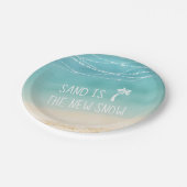 トロピカルビーチホリデーズキュート砂が新雪 ペーパープレート (アングル)