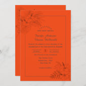 トロピカルビーチボホサマー結婚式招待状 招待状 (正面/裏面)