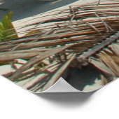 トロピカルビーチポスターパームツリーボートトラベル ポスター (角)