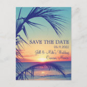 トロピカルビーチメキシコウェディングセーブザデート 案内ポストカード (正面)