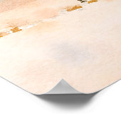 トロピカルビーチモダンウェディングウェルカムサインポスター ポスター (角)