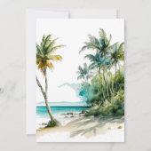 トロピカルビーチライトが日付カードを保存 サンキューカード (裏面)