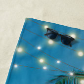 トロピカルビーチライフパームツリーズビーチブルー海 ビーチタオル (インサイチュ)