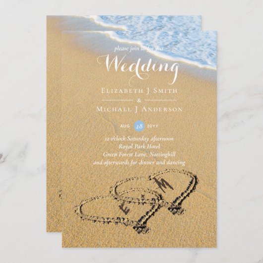 トロピカルビーチラブハートインサンドバジェット結婚ズ (正面/裏面)