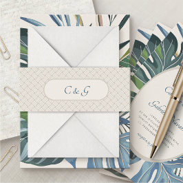 トロピカルビーチラ結婚タン 招待状ベリーバンド