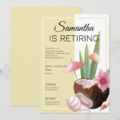 トロピカルビーチリタイアレストフェアウェルカクテルパーティー 招待状 (正面/裏面)