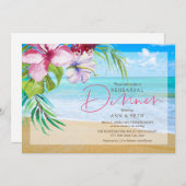 トロピカルビーチリハーサルディナー 招待状 (正面/裏面)