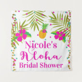 トロピカルビーチルアウアロハパーティーバックドロップ タペストリー (正面)