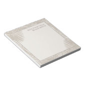 トロピカルビーチレンタルホーム名パーソナライズされた ノートパッド (アングル)