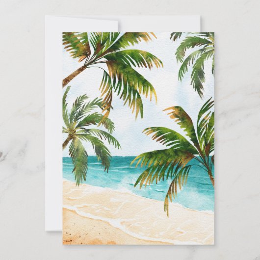 トロピカルビーチ卒業パーティー 招待状 (裏面)