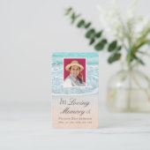 トロピカルビーチ悔やみや弔慰メモリアルフォトカード 名刺 (スタンド正面)