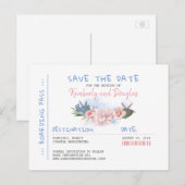 トロピカルビーチ搭乗パスチケット保存日 案内ポストカード (正面/裏面)