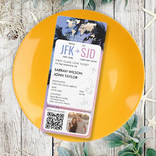 トロピカルビーチ搭乗パスチケット先 招待状