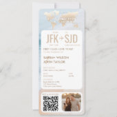 トロピカルビーチ搭乗パスチケット先 招待状 (正面)