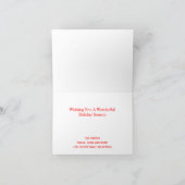 トロピカルビーチ海ティキハットサンタおもしろいクリスマス シーズンカード (内部)