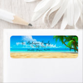 トロピカルビーチ海パームツリーズ差出人住所 ラベル (インサイチュ)