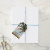 トロピカルビーチ海パームツリーズ&ライツ結婚ズ ギフトタグ (より糸付き)