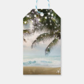 トロピカルビーチ海パームツリーズ&ライツ結婚ズ ギフトタグ (裏面)