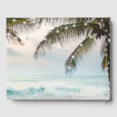 トロピカルビーチ海パームツリーズ&ライツ結婚ズ ゲストブック (裏面)