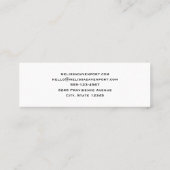 トロピカルビーチ海岸と大きな岩 スキニー名刺 (裏面)