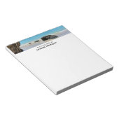 トロピカルビーチ海岸と大きな岩 ノートパッド (アングル)