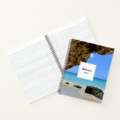 トロピカルビーチ海岸と大きな岩 ノートブック (内部)