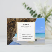 トロピカルビーチ海岸と大きな岩 出欠カード (スタンド正面)