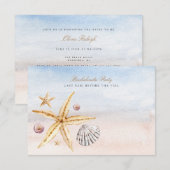 トロピカルビーチ独身最後のパーティー招待状 招待状 (正面/裏面)