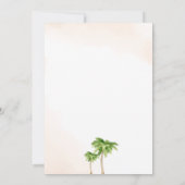 トロピカルビーチ独身最後の週末の予定 招待状 (裏面)