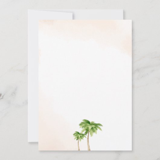 トロピカルビーチ独身最後の週末の予定 招待状 (裏面)