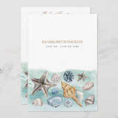 トロピカルビーチ独身最後の週末招待状 招待状 (正面/裏面)