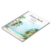 トロピカルビーチ目的地ウェディングゲストブック ノートブック (左側)