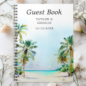 トロピカルビーチ目的地ウェディングゲストブック ノートブック