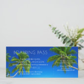 トロピカルビーチ目的地ウェディングボーディングパス 招待状 (スタンド正面)